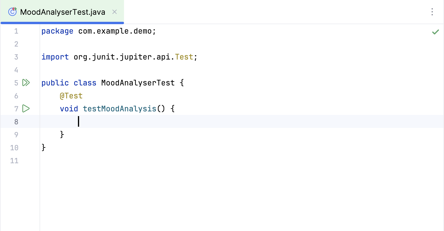 创建您的第一个测试