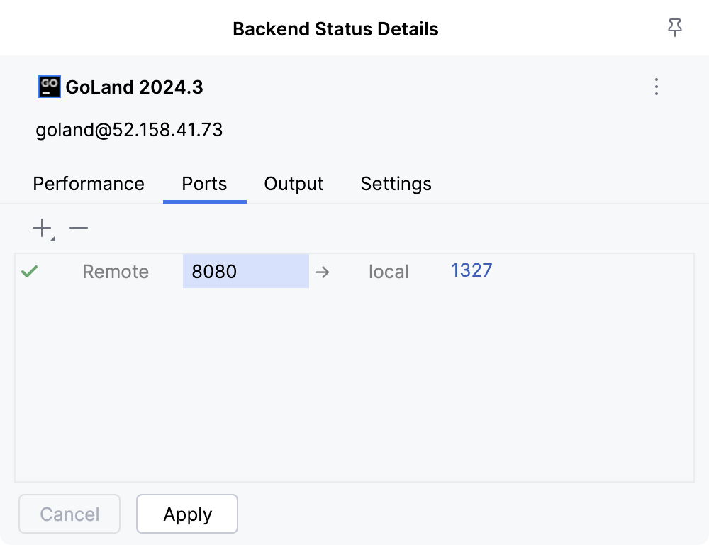 Adding the new port Adding the new port