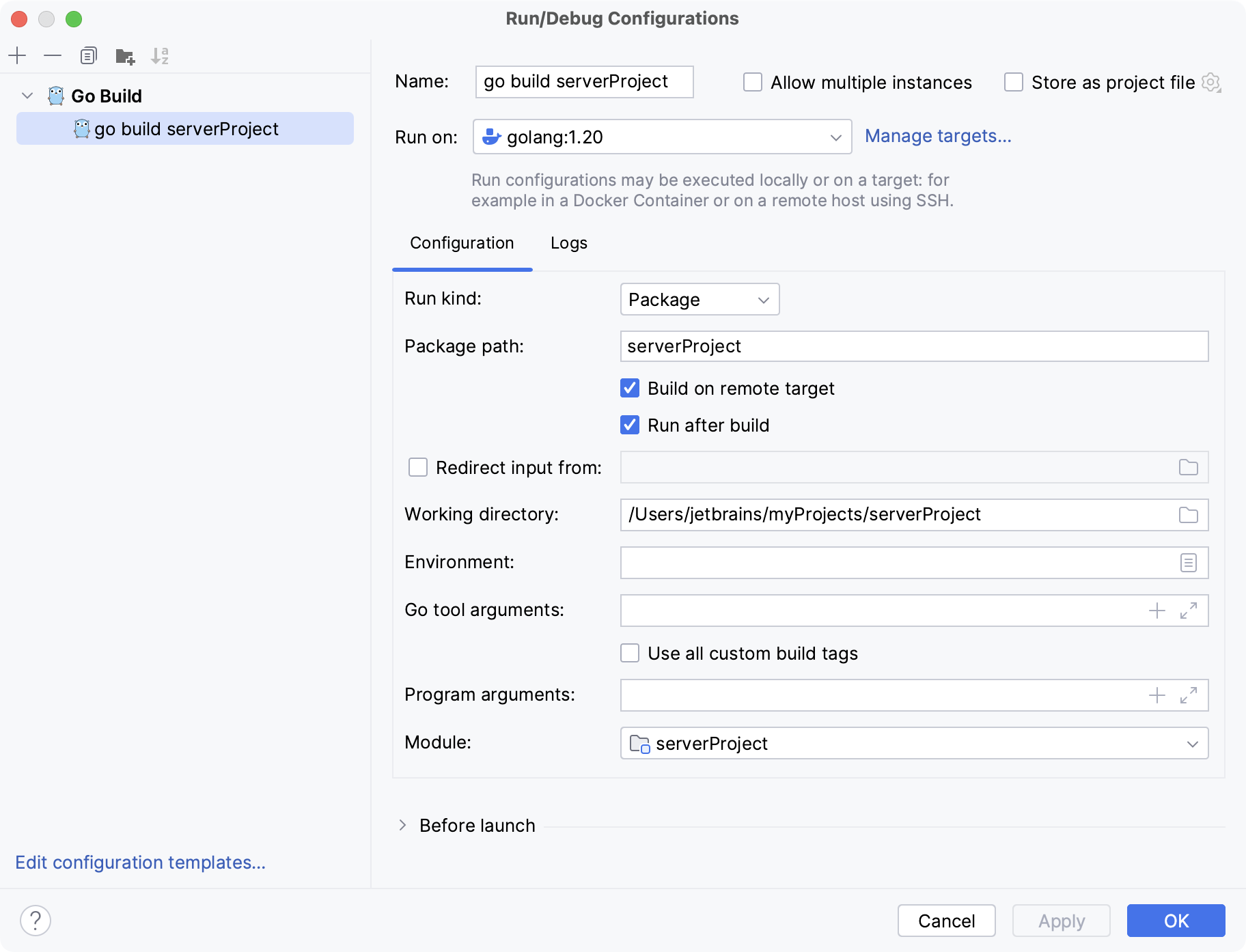 使用 Docker 运行目标的 Java 应用程序