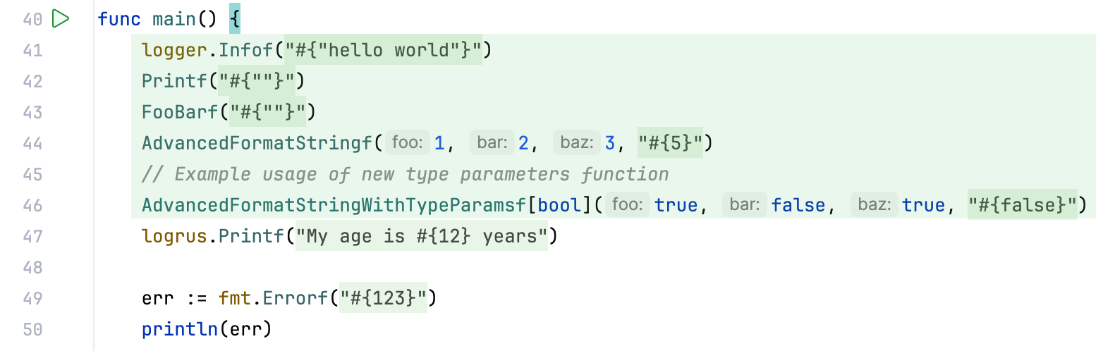 printf 类识别的候选项 printf 类识别的候选项
