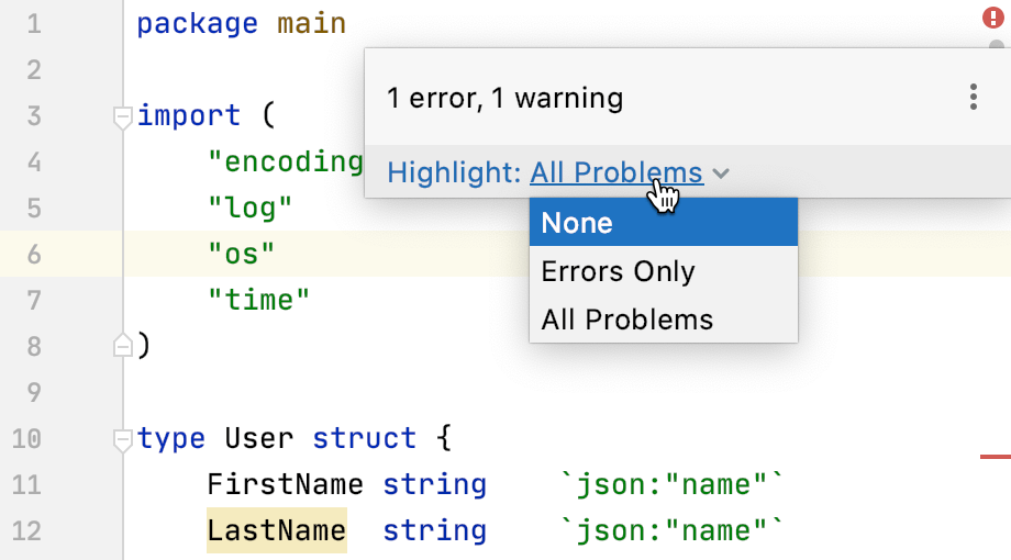 Configure the severity level of inspections Configure the severity level of inspections