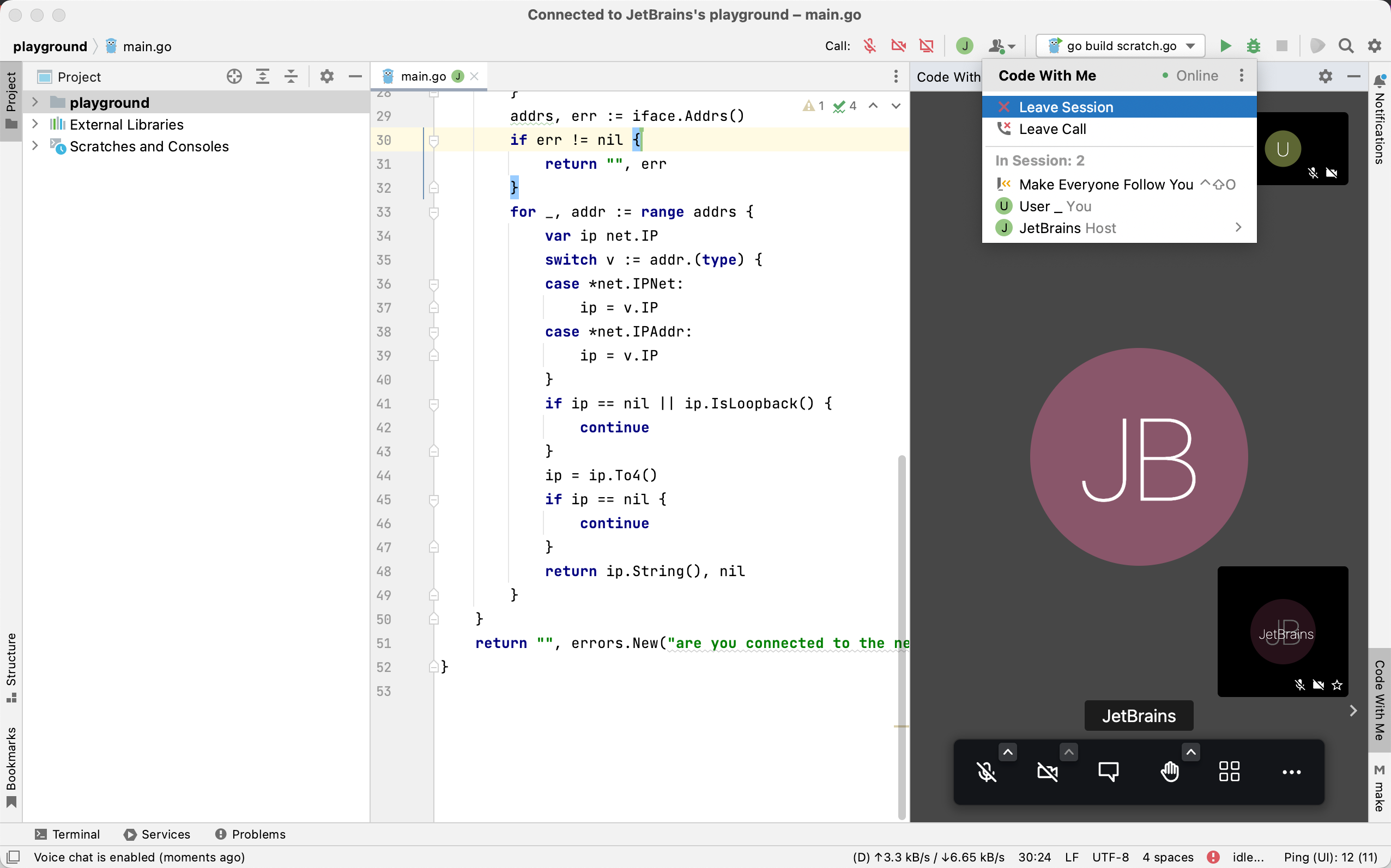 Code with Me 客户端界面