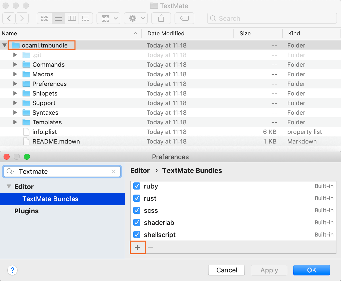 选择已下载的 bundle 选择已下载的 bundle