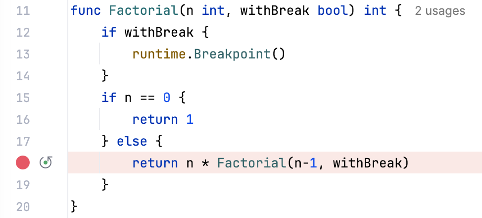 Debug a line breakpoint Debug a line breakpoint