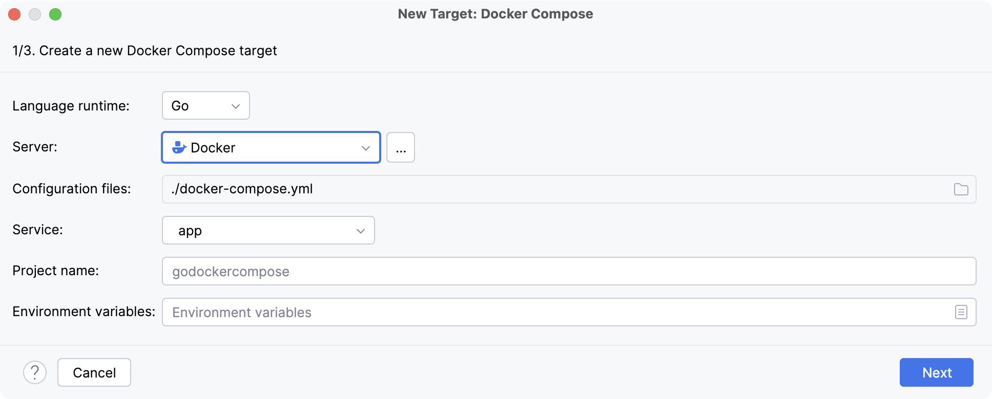 Docker Compose configuration files Docker Compose configuration files