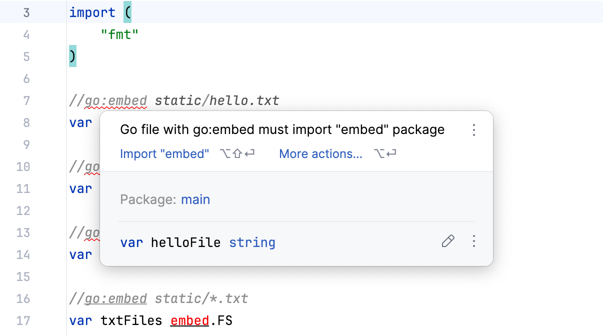 The embed package is missing The embed package is missing