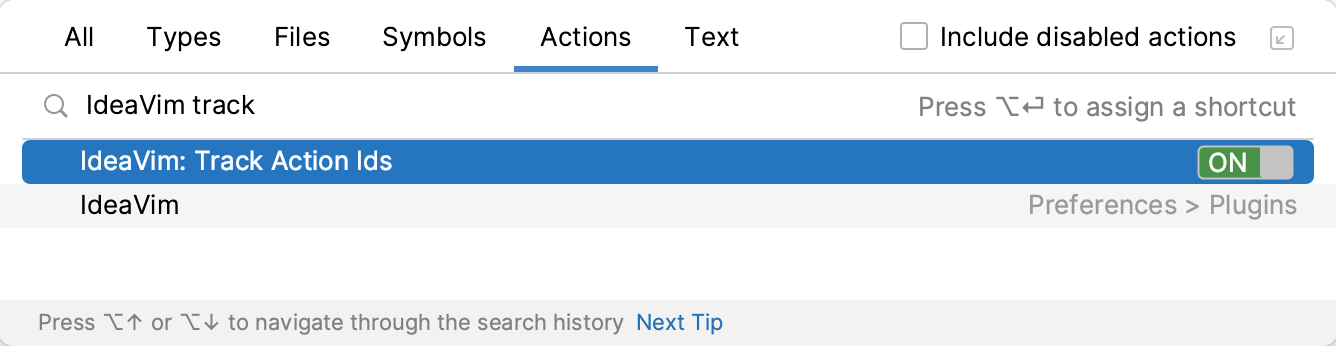 Enabling the Track Action Ids feature Enabling the Track Action Ids feature