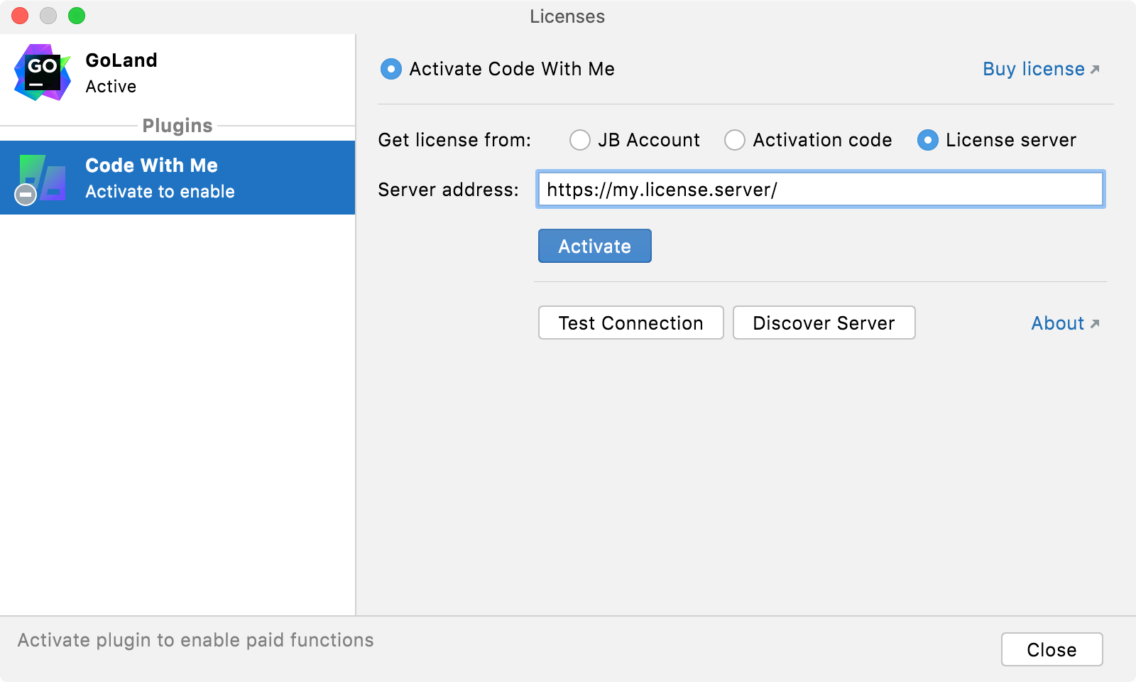 The License server The License server