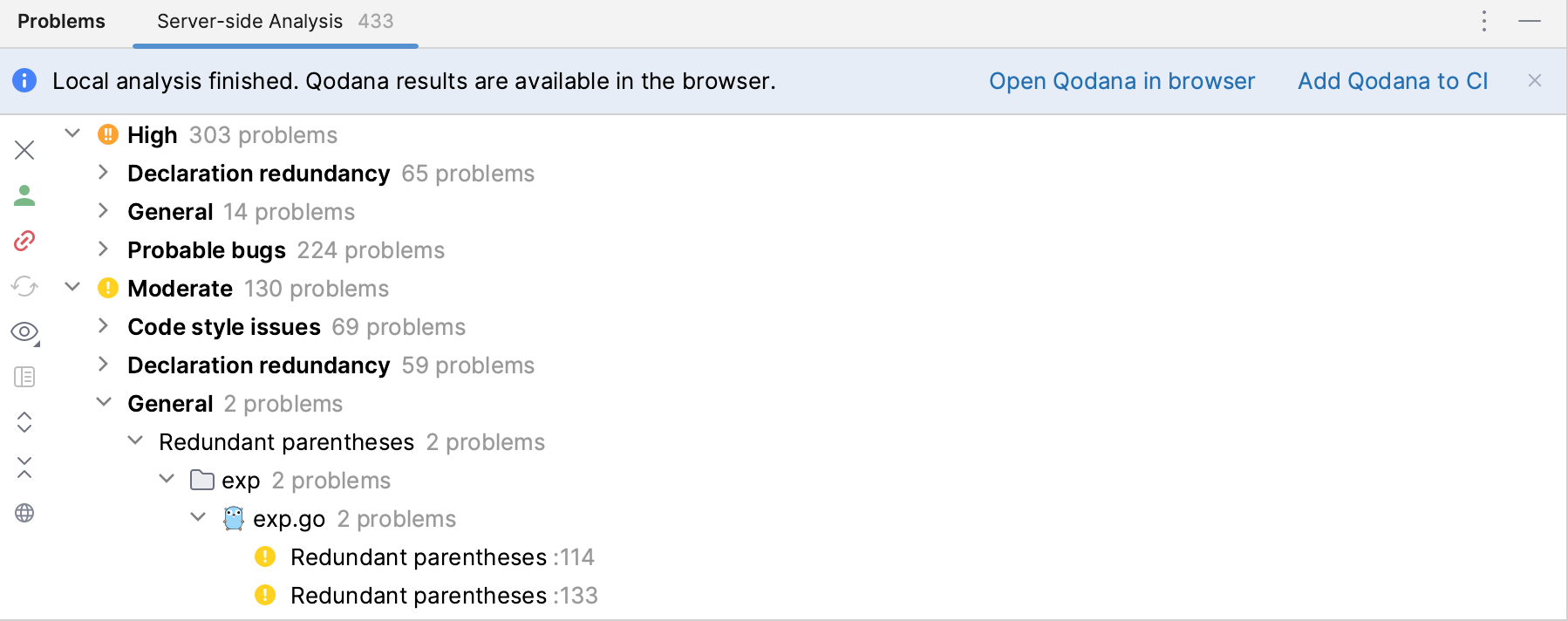 Qodana results Qodana results