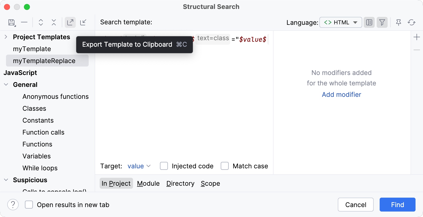 Share search templates Share search templates