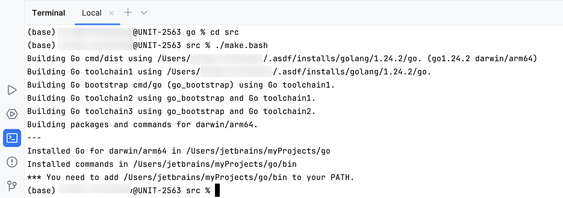 Step 2. Compile Go Step 2. Compile Go