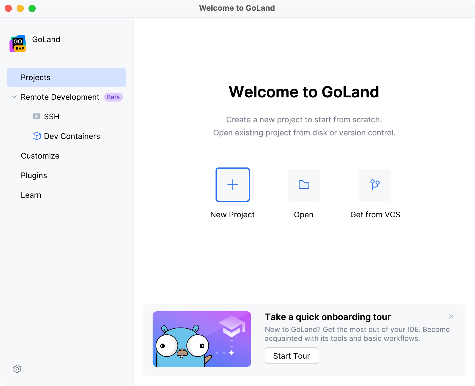 Welcome screen Welcome screen