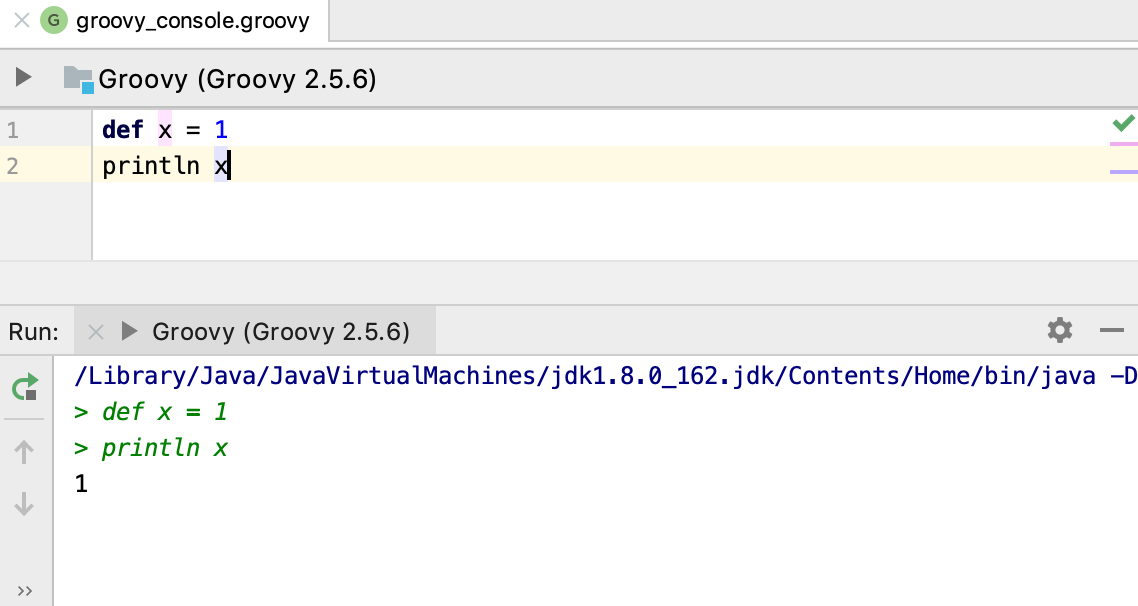 Groovy 控制台与运行工具窗口