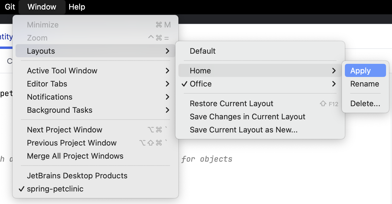 切换到其他布局
