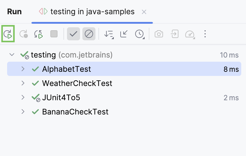 重新运行所有会话测试