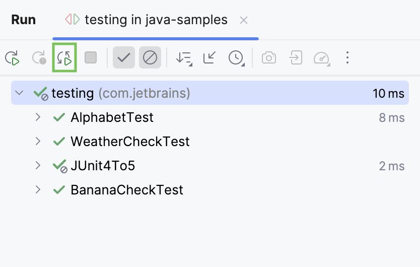 自动重新运行选项