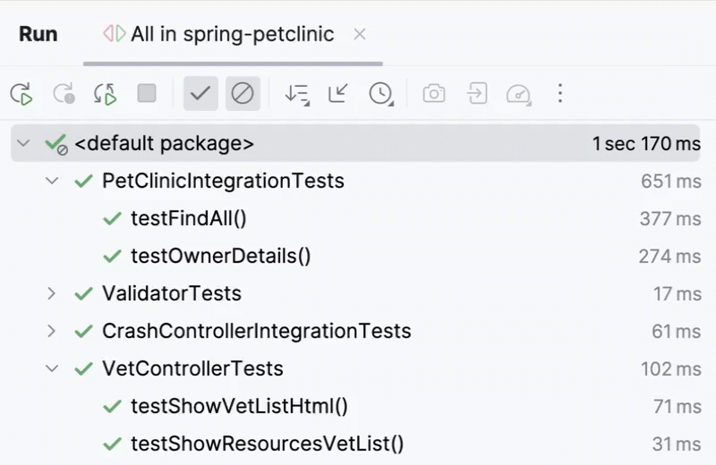 已启用 Track Running Test