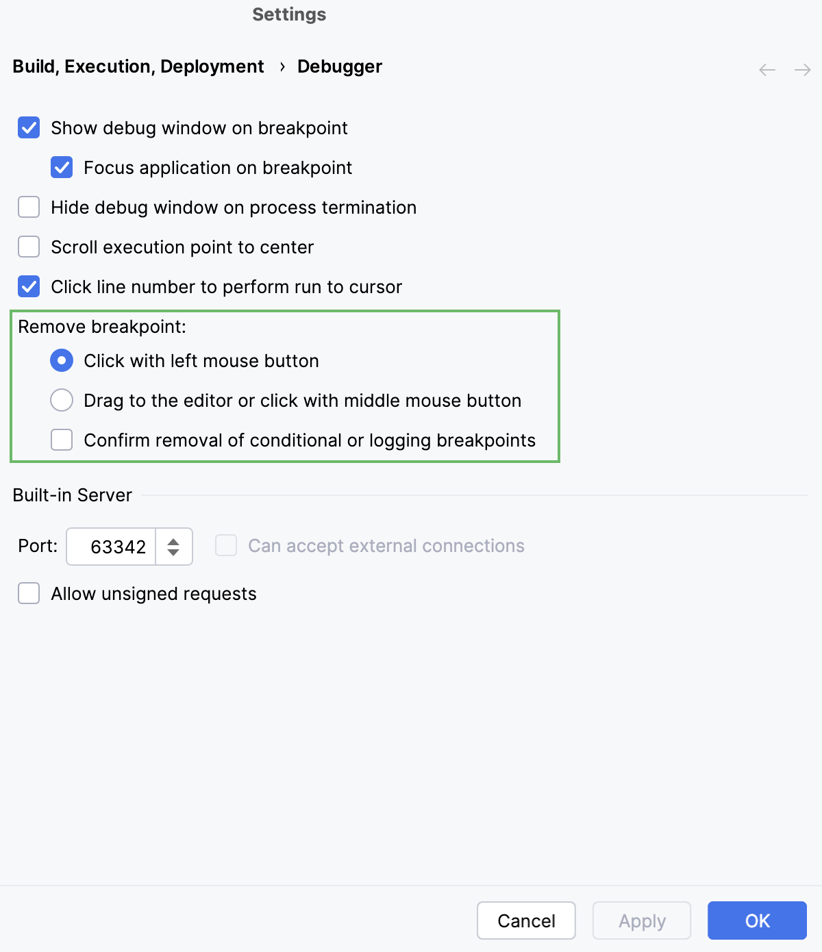 移除断点 移除断点