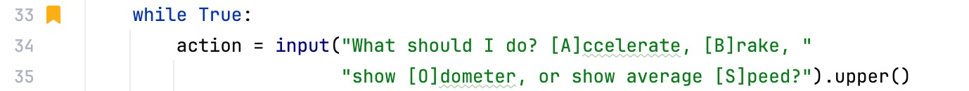 Anonymous bookmark placed in the editor Anonymous bookmark placed in the editor