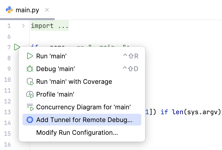 Add Tunnel for Remote Debug