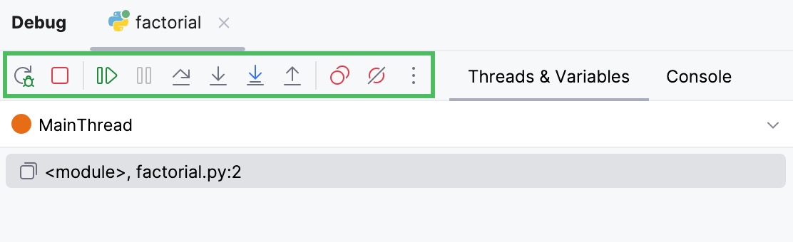 The Debugger Toolbar