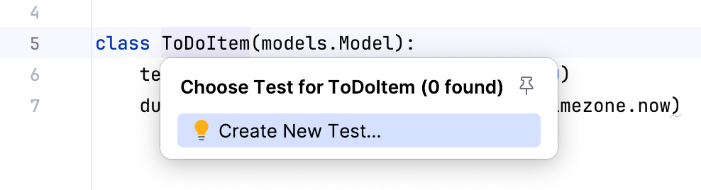 Create a Django test Create a Django test