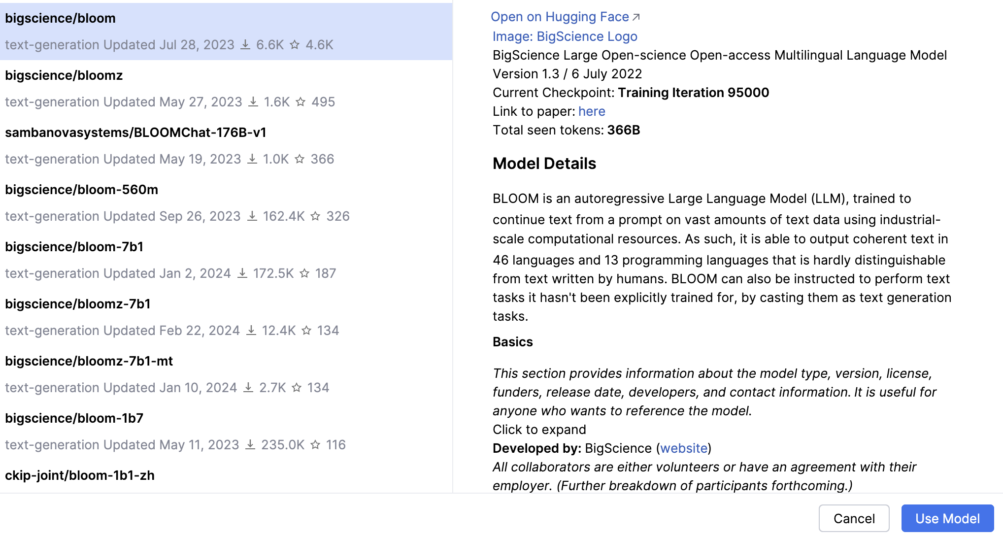 Use Hugging Face model Use Hugging Face model