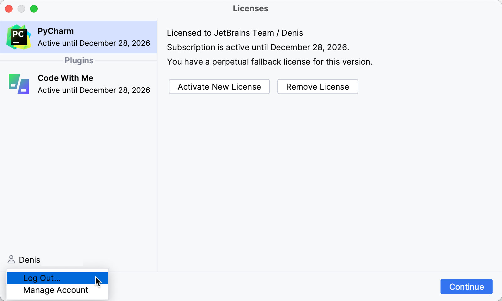 Logging out to change the active user Logging out to change the active user