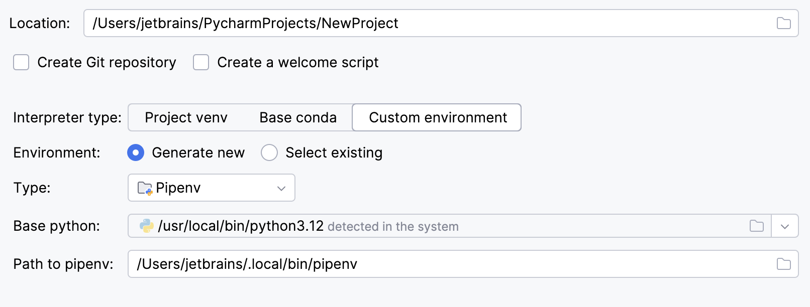 Create a project with Pipenv Create a project with Pipenv