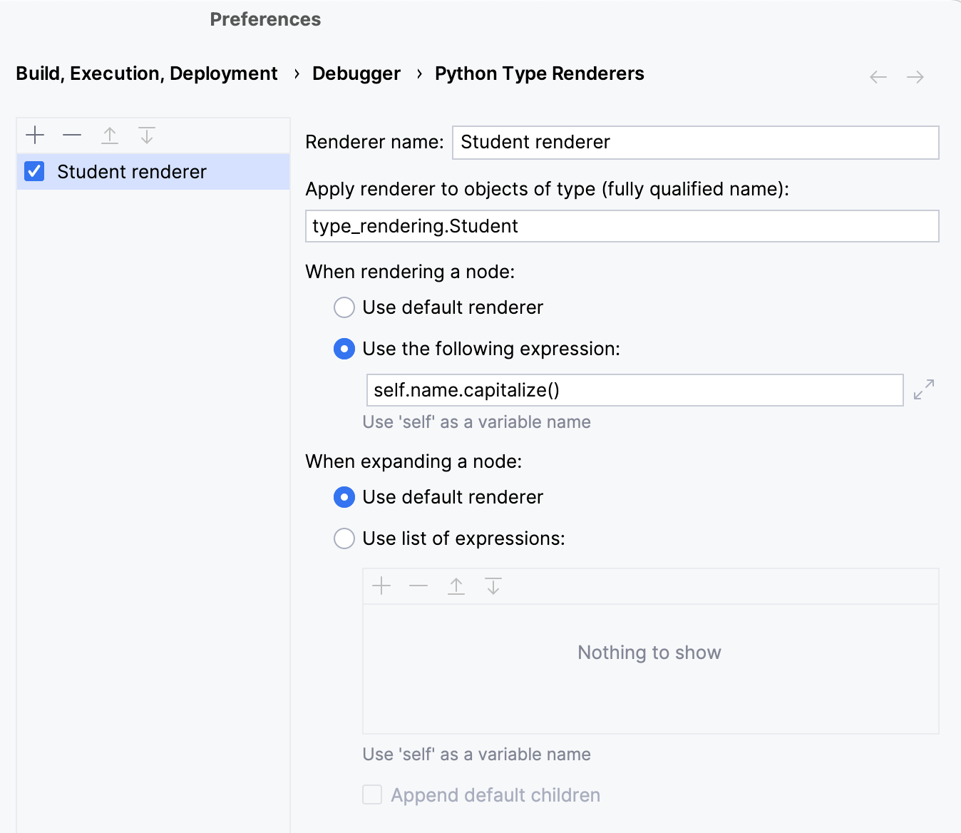 Adding a new type renderer Adding a new type renderer