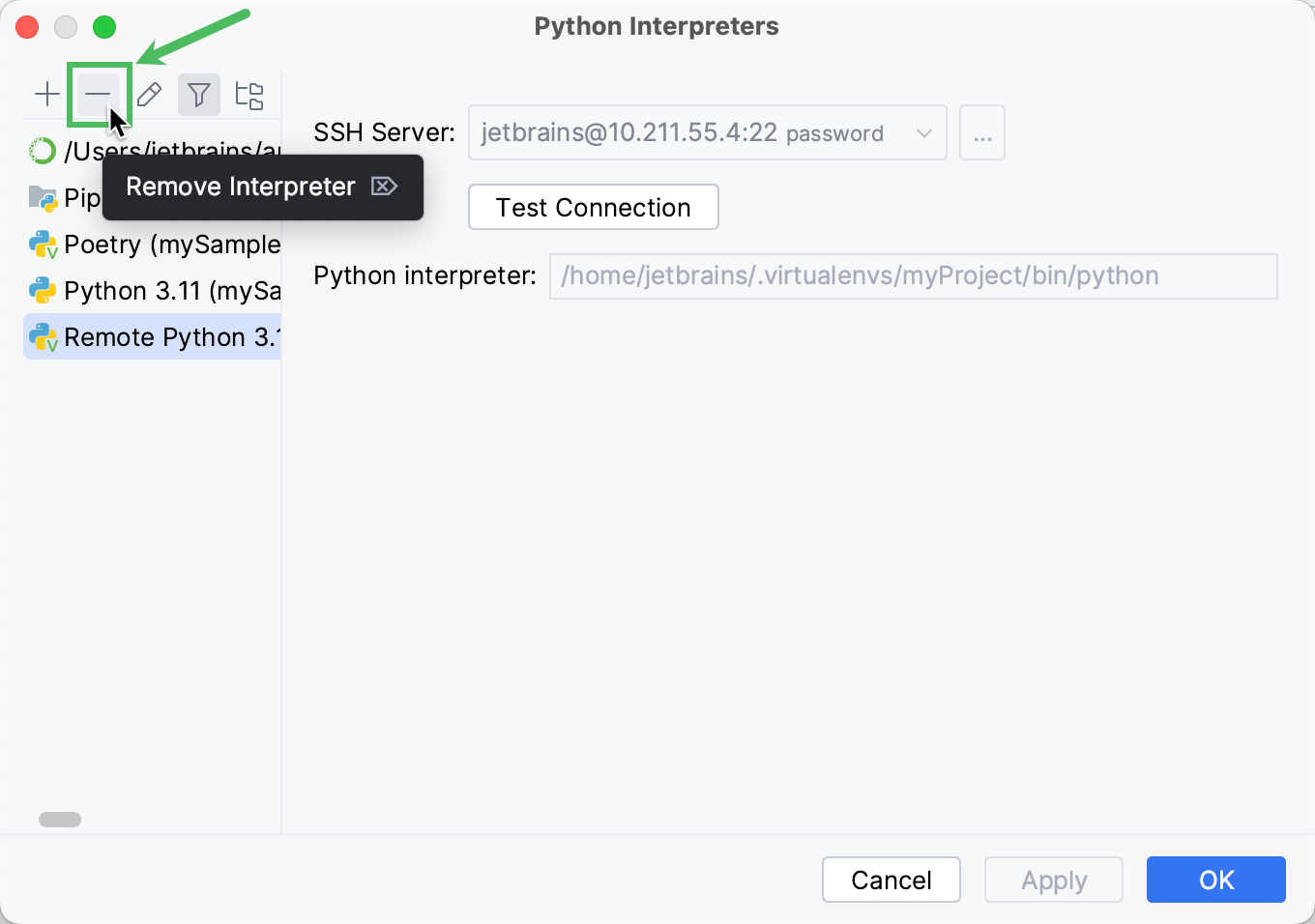 Configure a Python interpreter | PyCharm Documentation