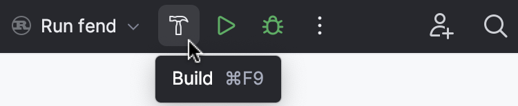 主工具栏上的 Build 图标