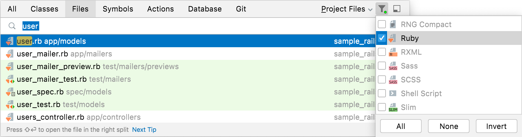 从搜索中排除文件 从搜索中排除文件