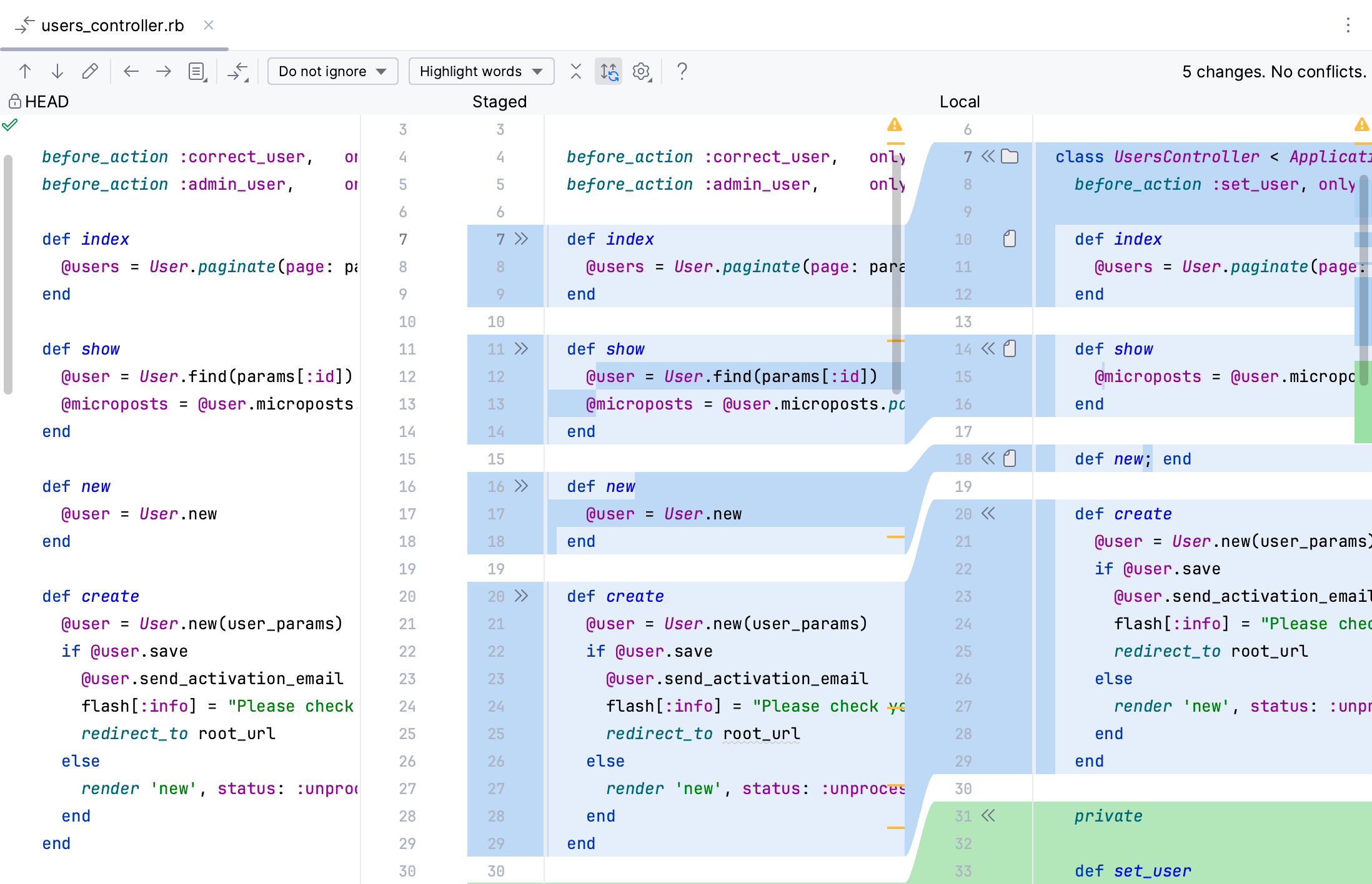 交互式分阶段更改 交互式分阶段更改