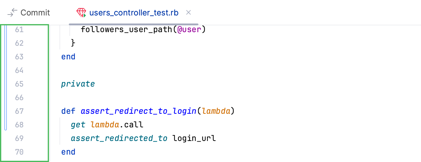 暂存更改的滚动条标记 暂存更改的滚动条标记