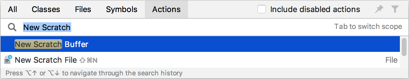 新建 Scratch Buffer 操作 新建 Scratch Buffer 操作