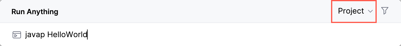 在 Run Anything 对话框中配置 Context