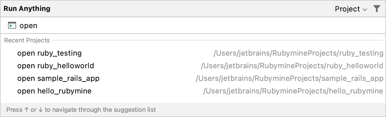 从 Run Anything 弹出窗口打开最近的项目 从 Run Anything 弹出窗口打开最近的项目