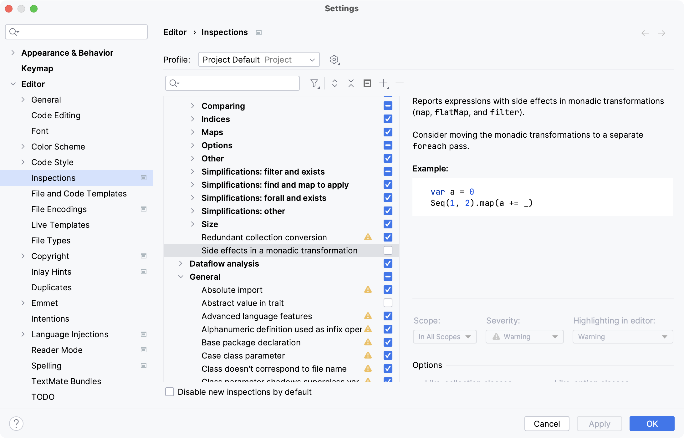 检查设置 检查设置