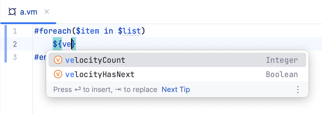 模板语言变量补全