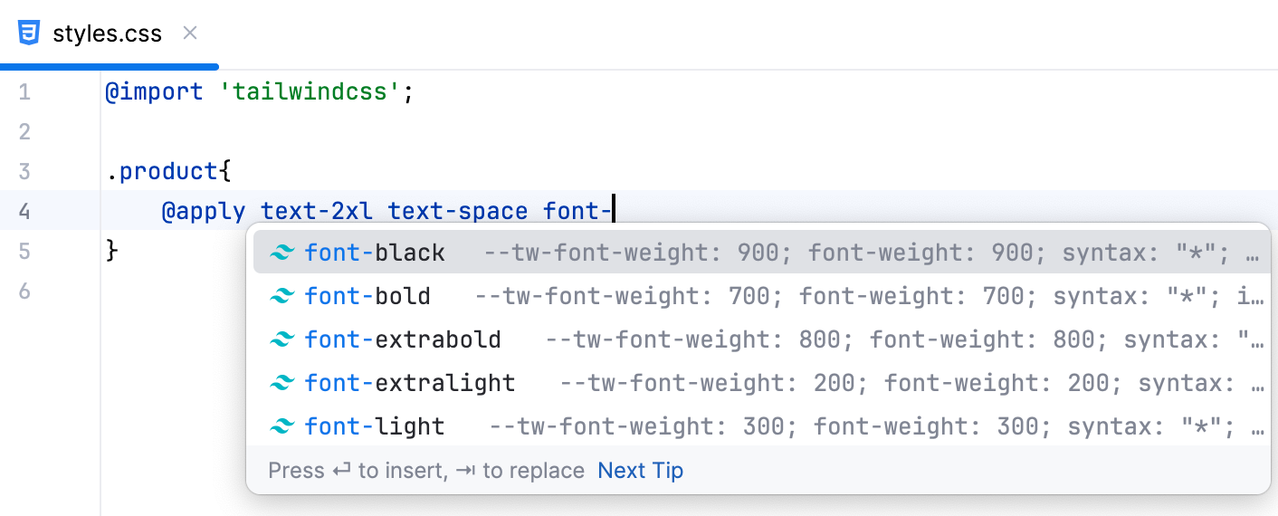 @apply 指令后完成 Tailwind 类