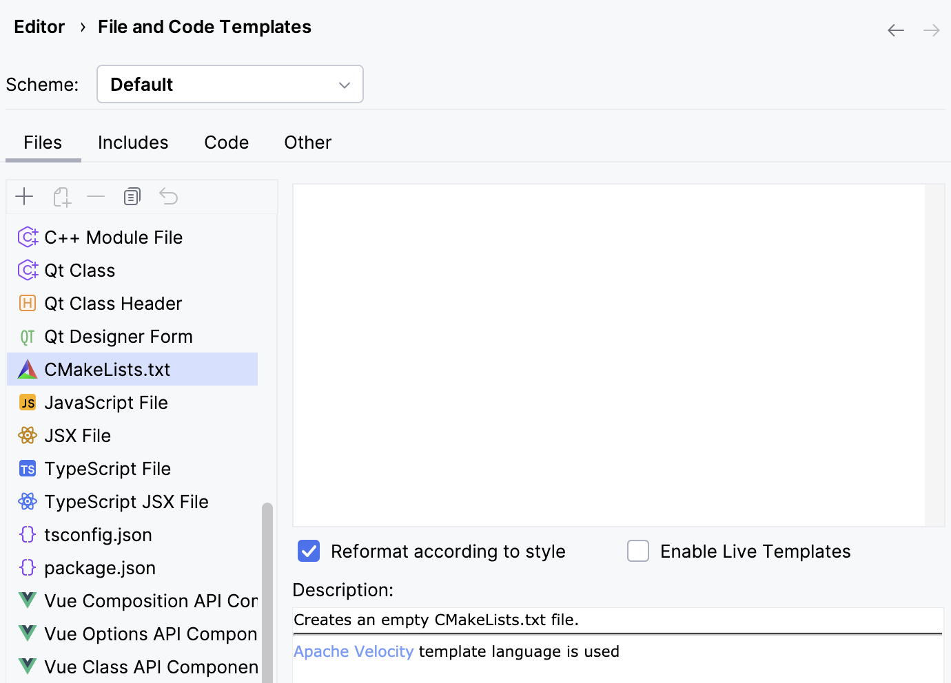 File template for a new CMakeLists.txt file