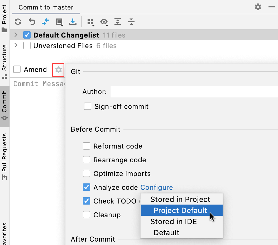 在提交前运行检查