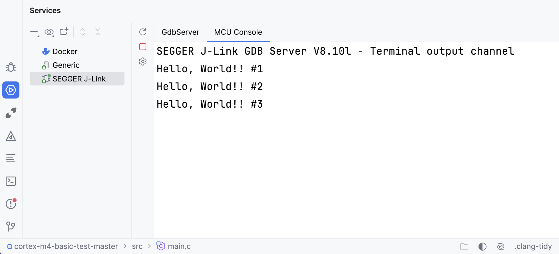 Viewing console output
