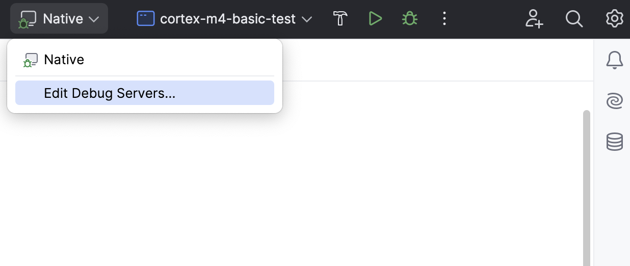 Editing Debug Servers