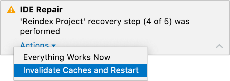 IDE 修复的最后一步