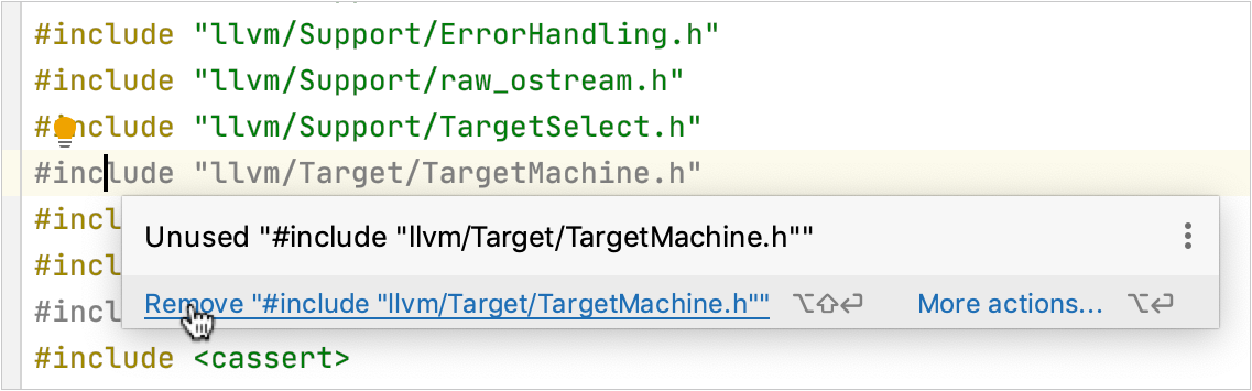 在编辑器中应用快速修复