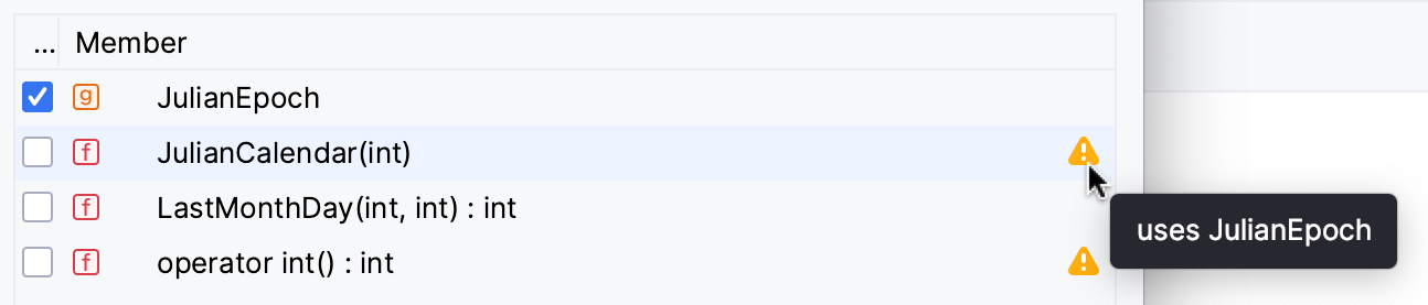 依赖成员的警告