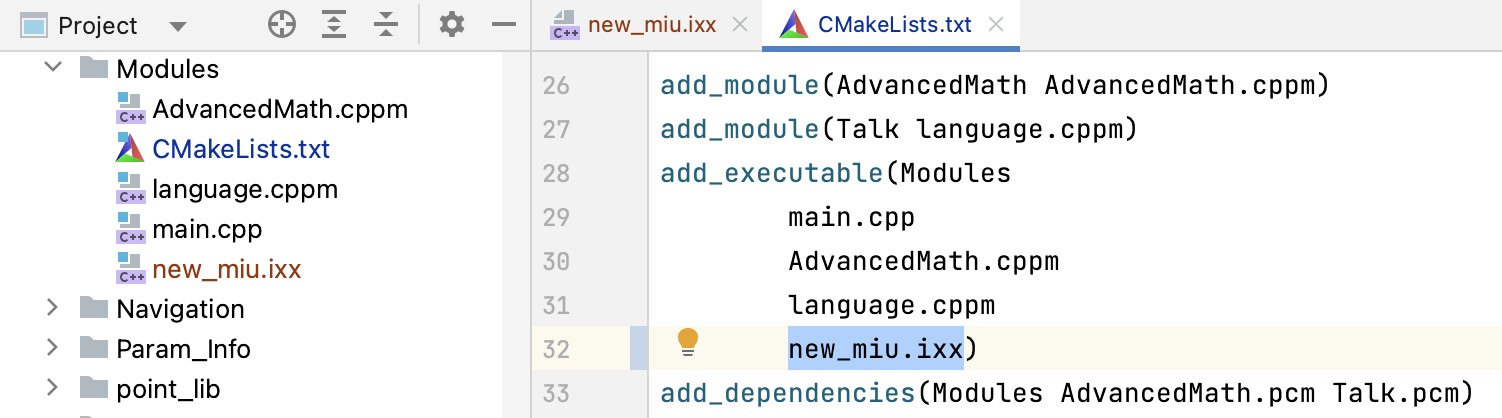 新建模块已创建
