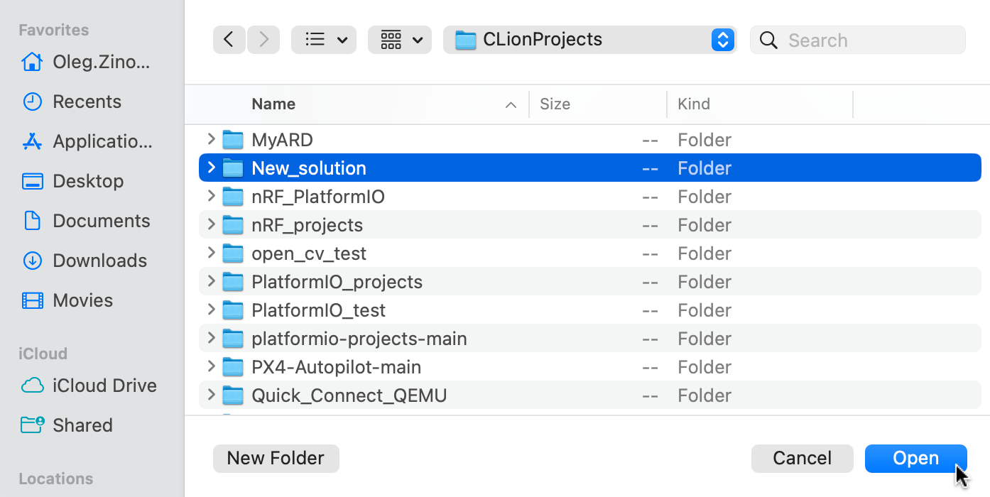Opening a non-CMake project folder